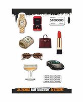 Набор 3D наклеек "Богатый вайб"