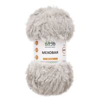 Пряжа "Меховая №05" (100 г; 55 м; светло-серый)