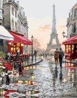 Картина по номерам "Париж после дождя" (400х500 мм)