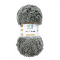 Пряжа "Меховая №06" (100 г; 55 м; серый)
