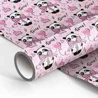 Бумага упаковочная "PandaGift Pink" (70х100 см)