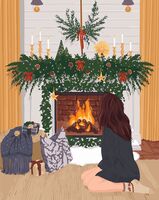 Картина по номерам "Вечер у камина" (400х500 мм)