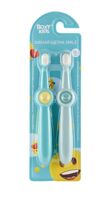 Набор зубных щёток "Смайлик" (бирюзовый, зеленый)