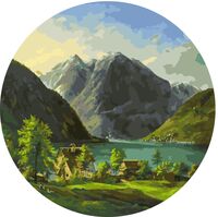 Картина по номерам "У подножия горы" (400х400 мм)