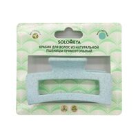 Заколка-крабик для волос "Straw Claw Hair Clip Rectangle Mint"