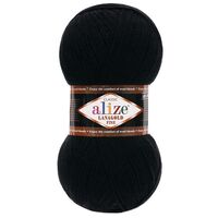 Пряжа "Lanagold Fine №60" (100 г; 390 м; черный)