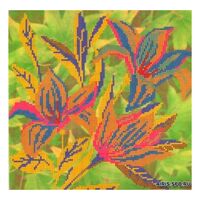 Канва с рисунком для вышивания бисером "Вечерняя нежность" (260х260 мм)