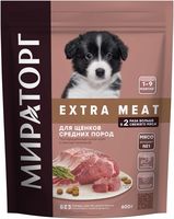 Корм сухой для щенков "Extra Meat" (0,6 кг; с нежной телятиной)