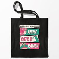 Сумка-шоппер "Anime. Cats. Ramen" (чёрный)