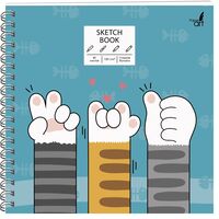 Скетчбук "Лапки" (190х190 мм)