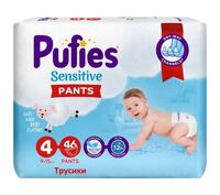 Подгузники-трусики "Pufies Pants Sensitive Maxi" (9-15 кг; 46 шт.)