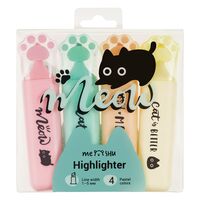 Набор текстовыделителей "Live, Life, Meow" (4 цвета)