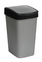 Ведро для мусора "Tandem. С подвижной крышкой" (35 л; серый металлик)