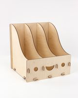 Сборная деревянная модель "Порядок на столе. Лоток для бумаг" (3 ячейки)