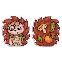 Набор для вышивания на пластиковой канве "Озорной ёжик" (90х100 мм)