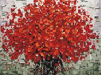 Алмазная вышивка-мозаика "Красный букет" (300х400 мм)