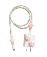 Защита на зарядное устройство "Лапы" (белый)