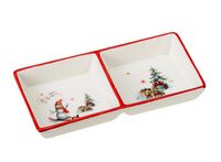 Менажница керамическая "Новогодняя" (203х102х32 мм)