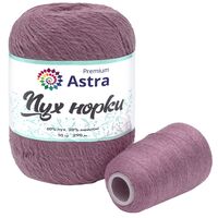 Пряжа "Пух норки №063" (50 г; 290 м; пыльный кедр)