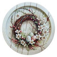 Поднос металлический "Светлая пасха" (282 мм)