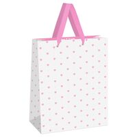 Пакет бумажный подарочный "Hearts pattern" (32х26х12 см)