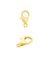 Замок для бижутерии "Карабин" (10 мм; 5 шт.; золото)