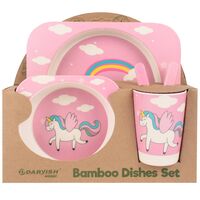 Набор посуды для пикника "Единорожка" (5 предметов)
