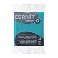 Глина полимерная запекаемая "CERNIT Metallic" (бирюзовый; 56 г)