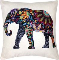 Подушка "Слон из цветов" (35x35 см; арт. 09-153)