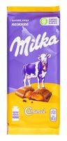 Шоколад молочный "Milka. С карамельной начинкой" (90 г)