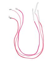 Набор шнурков для украшений (3 шт.; красно-розовый)