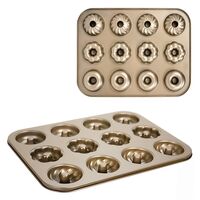 Форма для выпекания кексов металлическая (350х260 мм; золотистый)