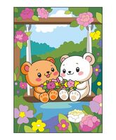 Картина по номерам "Цветочные качели" (200х300 мм)