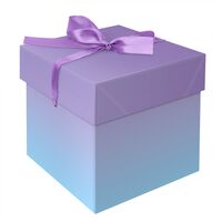 Подарочная коробка "Duotone. Blue-Lilac gradient" (15х15х15 см)