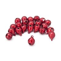 Бубенчики для творчества и рукоделия "Жемчужные" (20 шт.; 10 мм; красный)