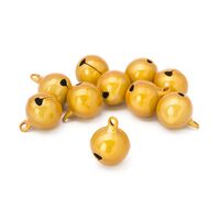 Бубенчики для творчества и рукоделия "Жемчужные" (10 шт.; 18 мм; жёлтый)