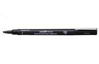 Ручка-линер "Uni Pin" (3 мм; чёрная; скошенный наконечник)