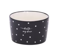 Тарелка глубокая "Hello my dear" (480 мл; черный)