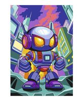 Картина по номерам "Нео-робот" (200х300 мм)