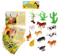 Набор животных с обучающими карточками "Фермерское хозяйство"