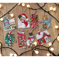 Набор для вышивания "Рождественские игрушки 2" (80х90 мм)