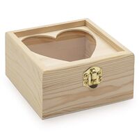 Деревянная заготовка для декорирования "Шкатулка с сердцем"