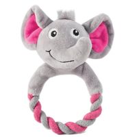 Игрушка для собак "Слоник с кольцом" (16 см)