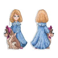 Набор для вышивания на пластиковой канве "Пушистая няня" (90х160 мм)