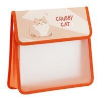 Папка для тетрадей "Chubby cat" (2 отделения; на липучке)