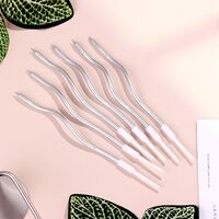 Набор свечей для торта "Серпантин" (6 шт.; серебристый)