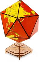 Сборная деревянная модель "Глобус Икосаэдр с секретом" (красный)