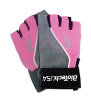 Перчатки для фитнеса "Lady2" (серо-розовые; M)