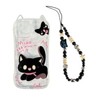 Аксессуар для телефона iPhone 15 "Черный котик"