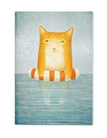 Обложка на автодокументы "Котик в море"